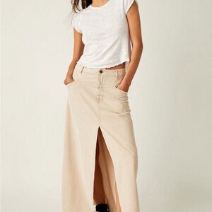 Free People Cream Corduroy skirt New condition